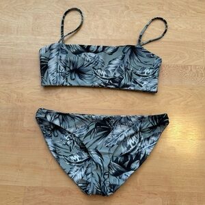 MIKOH Blue Palm Bikini Size S